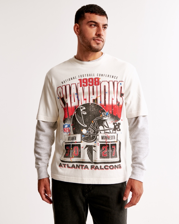 Atlanta Falcons Vintage-Inspired Graphic Tee, Cream