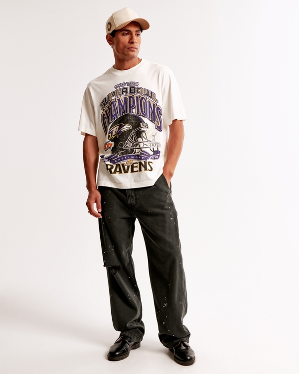 Baltimore Ravens Vintage-Inspired Graphic Tee, Cream