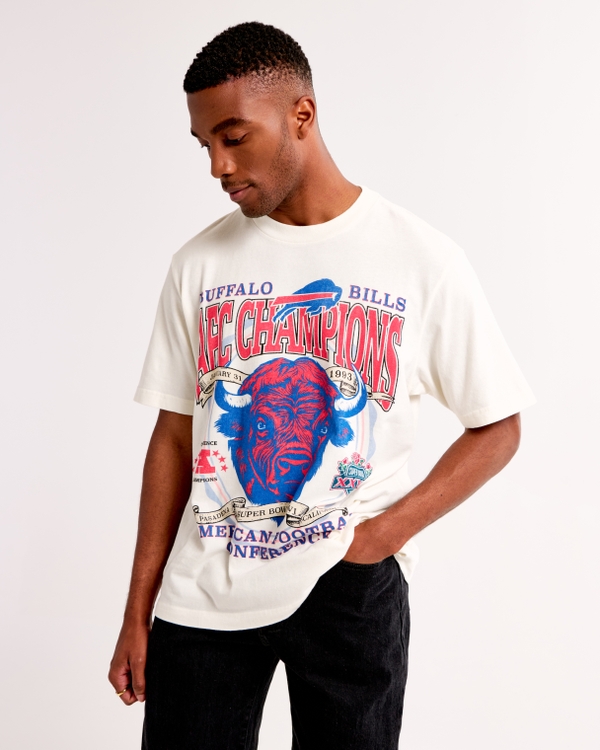 Buffalo Bills Vintage-Inspired Graphic Tee, Cream