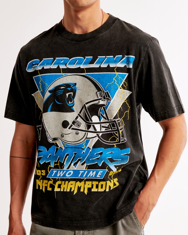 Carolina Panthers Vintage-Inspired Graphic Tee, Black