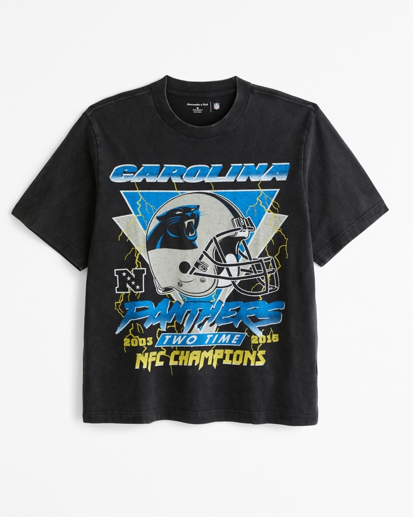 Carolina Panthers Vintage-Inspired Graphic Tee, Black - Panthers view 1