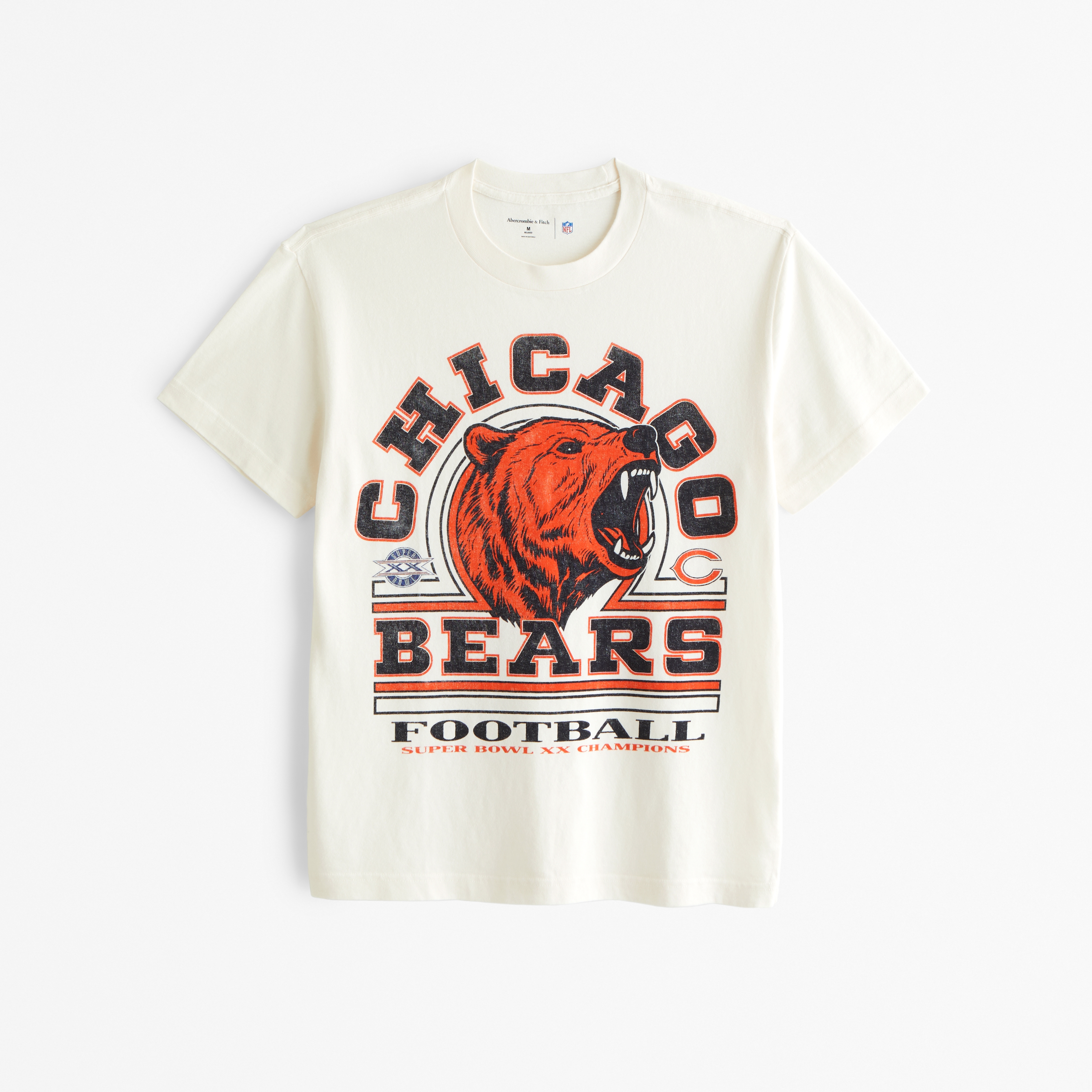 Abercrombie & Fitch Chicago Bears Graphic Tee In Neutral