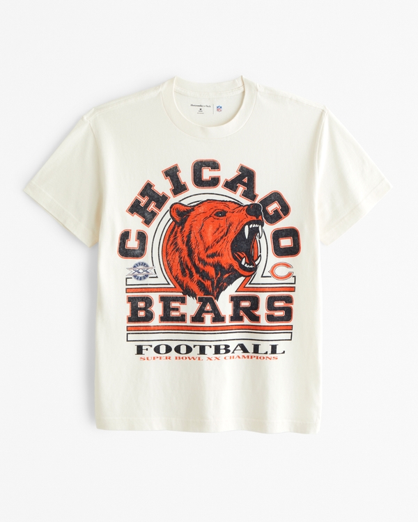 Chicago Bears Graphic Tee, Cream view 1