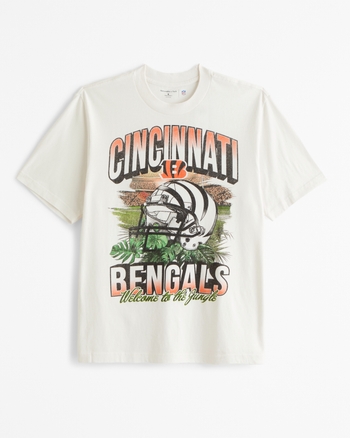 Men s Cincinnati Bengals Vintage Inspired Graphic Tee Men s Tops Abercrombie