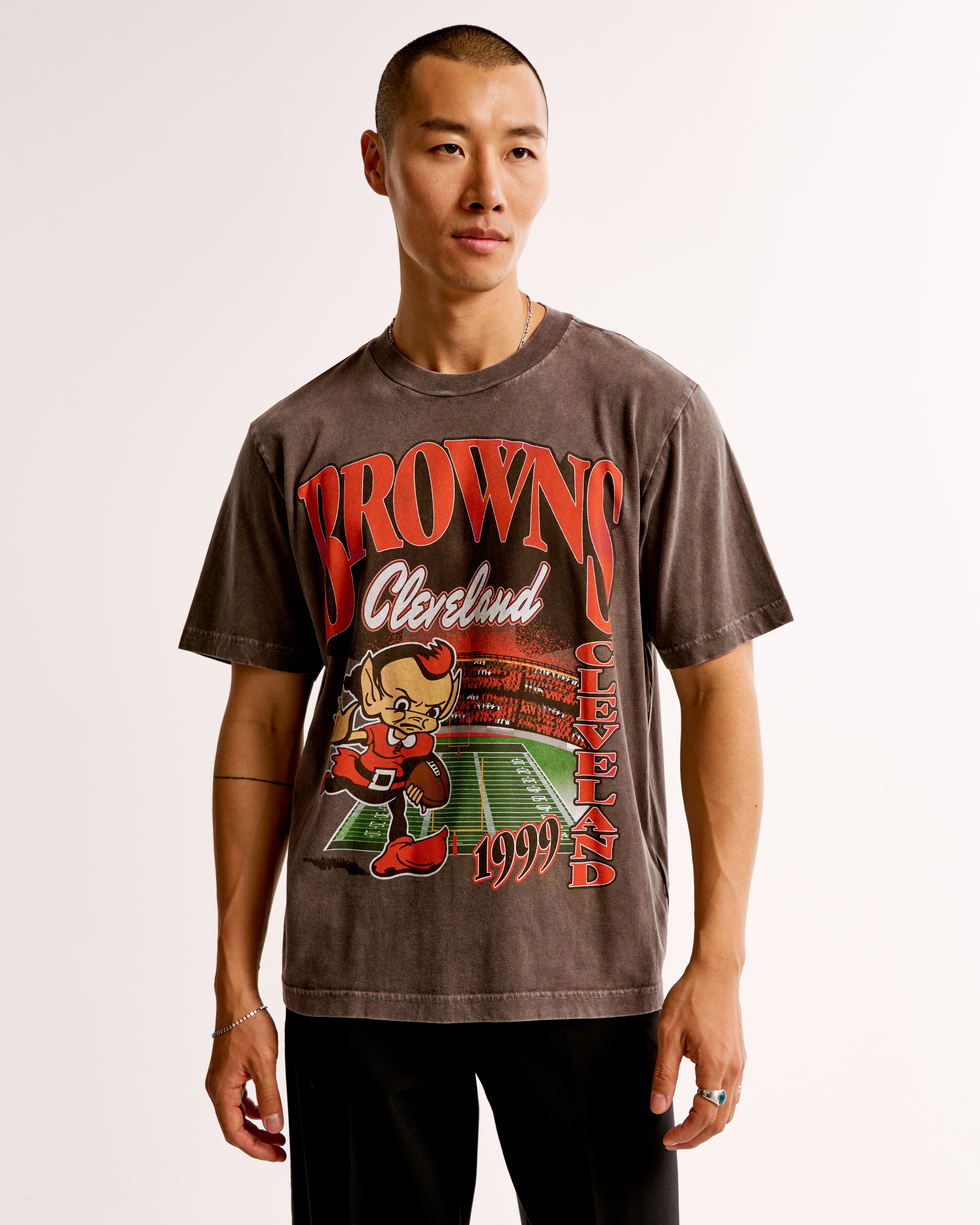 Camiseta con estampa de inspiracion vintage de los Cleveland Browns