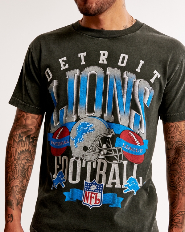 Detroit Lions Graphic Tee, Black - Lions view 1
