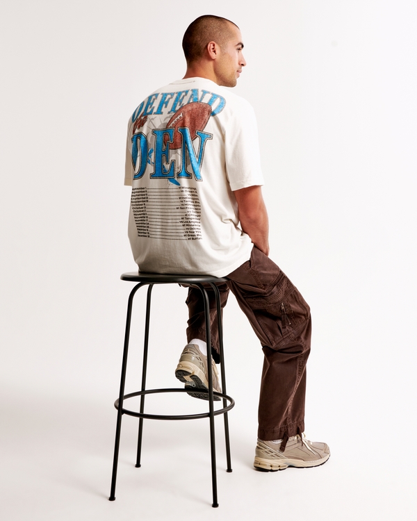 Detroit Lions Vintage-Inspired Graphic Tee, Cream