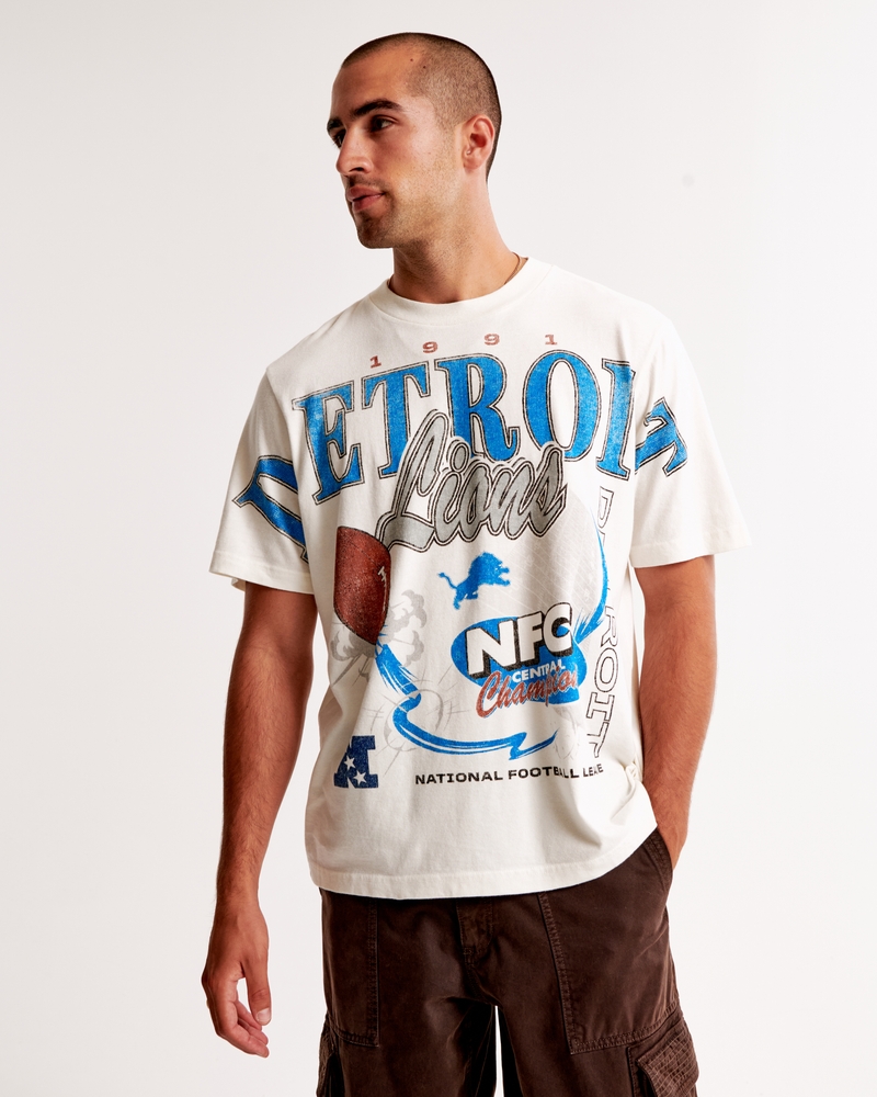 Men's Detroit Lions Vintage-Inspired Graphic Tee | Men's Clearance