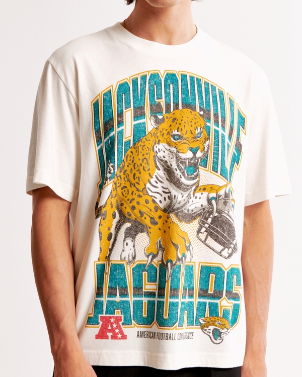 Jacksonville Jaguars Vintage-Inspired Graphic Tee, Cream