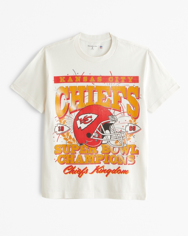 Kansas City Chiefs Graphic Tee, Cream - Chiefs view 1