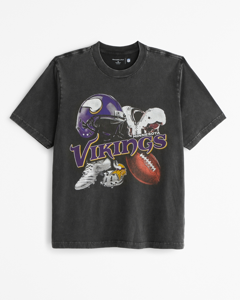 Men s Minnesota Vikings Vintage Inspired Graphic Tee Men s Tops Abercrombie