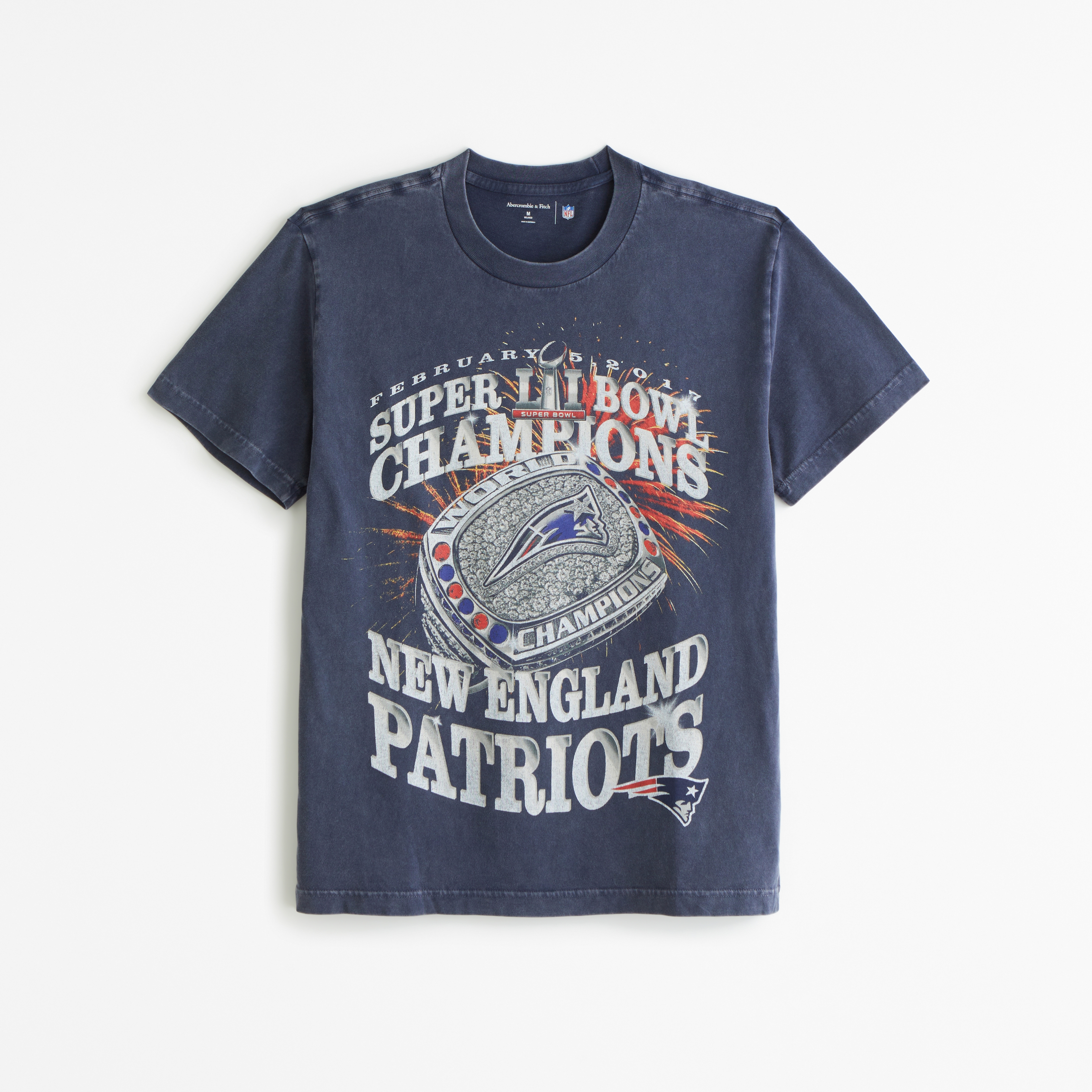Abercrombie & Fitch New England Patriots Graphic Tee In Blue