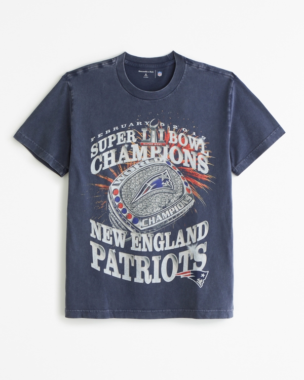 New England Patriots Graphic Tee, Sapphire