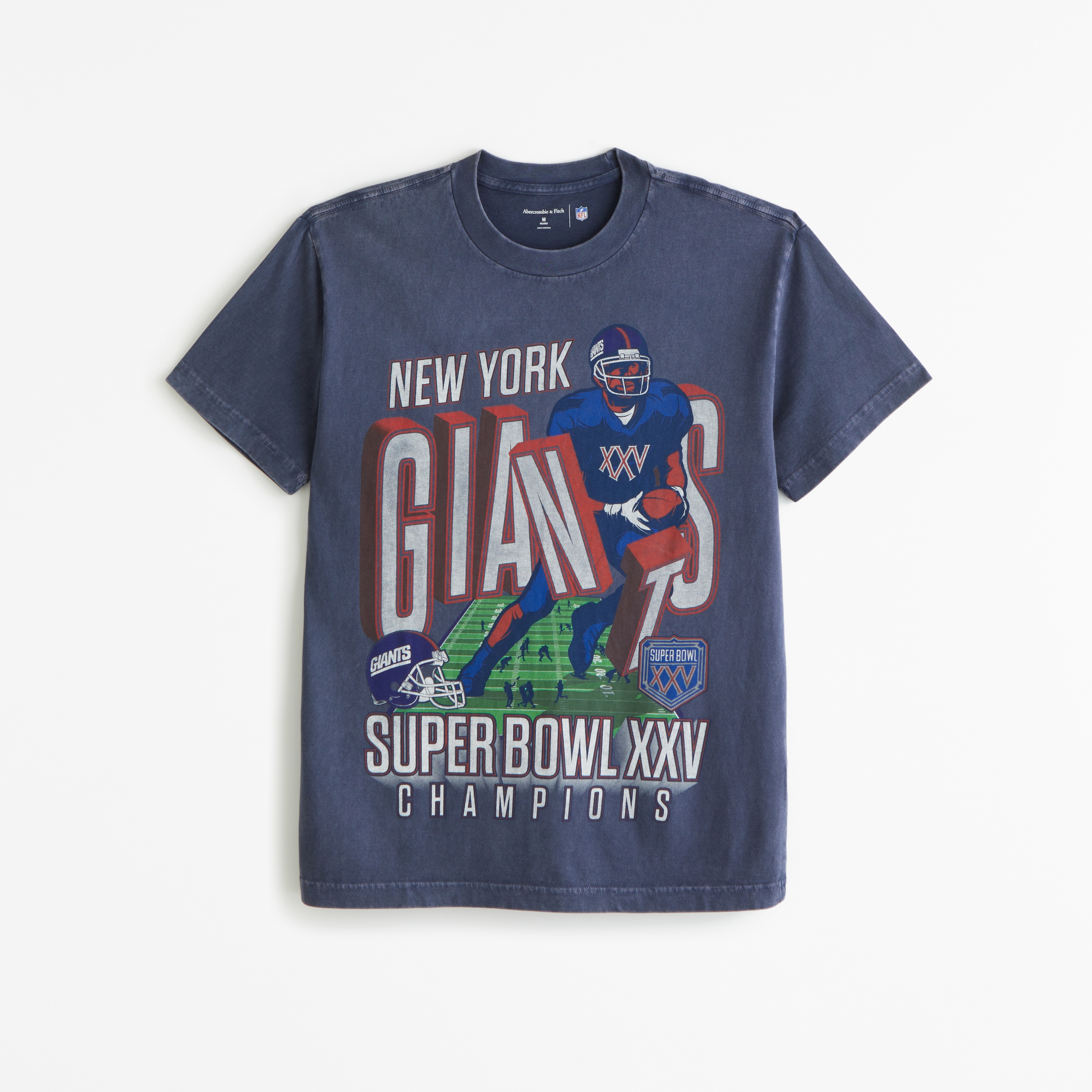 Abercrombie & Fitch New York Giants Graphic Tee In Blue