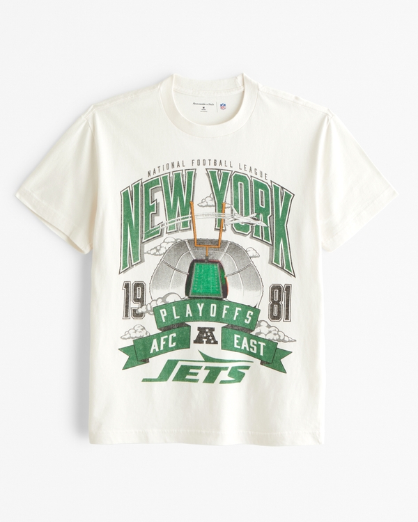 New York Jets Graphic Tee, Cream