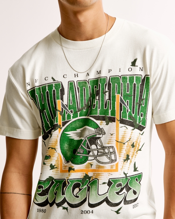 Philadelphia Eagles Graphic Tee, Cream - Eagles view 1