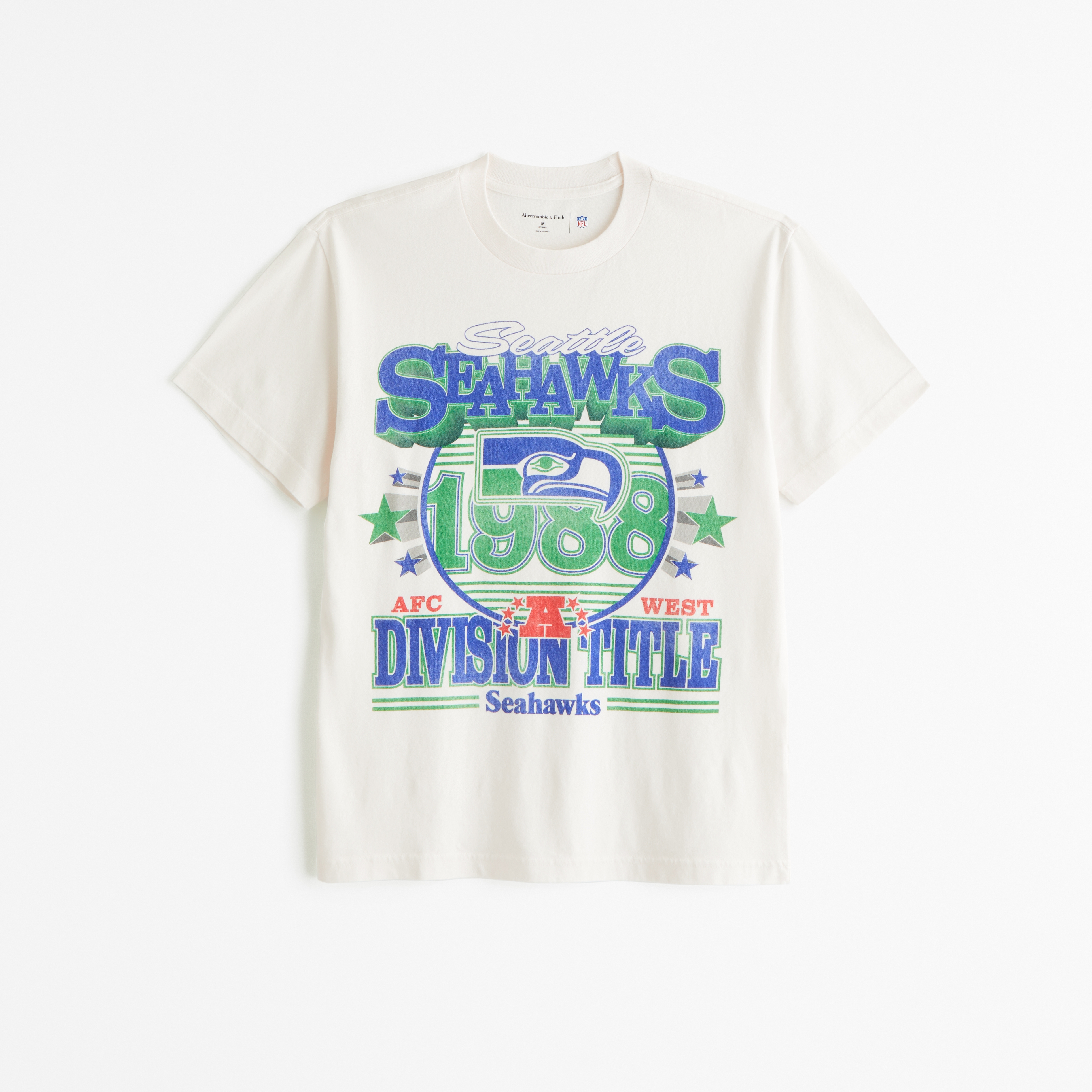 Abercrombie & Fitch Seattle Seahawks Graphic Tee In White