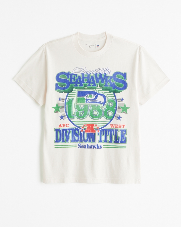 Seattle Seahawks Graphic Tee, Cream