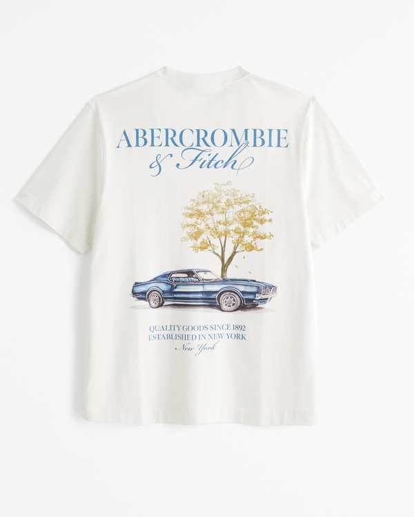 Classic Polished Graphic Logo Tee, Cream view 1