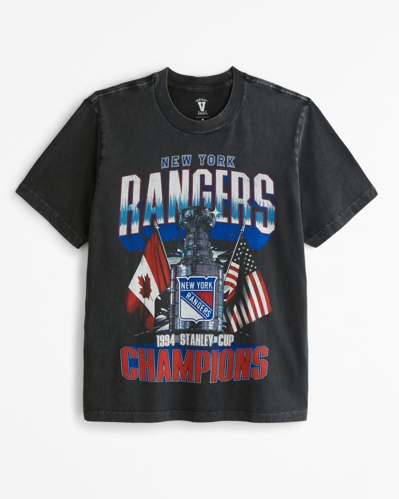 Camiseta con estampa de New York Rangers de inspiracion vintage