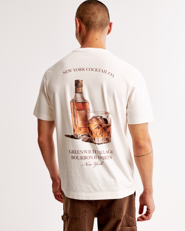 Cocktail Classic Polished Graphic Tee, Cream view 1