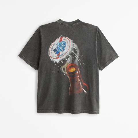 Мужские футболки Abercrombie & Fitch Pabst Blue Ribbon Vintage-Inspired Graphic Tee