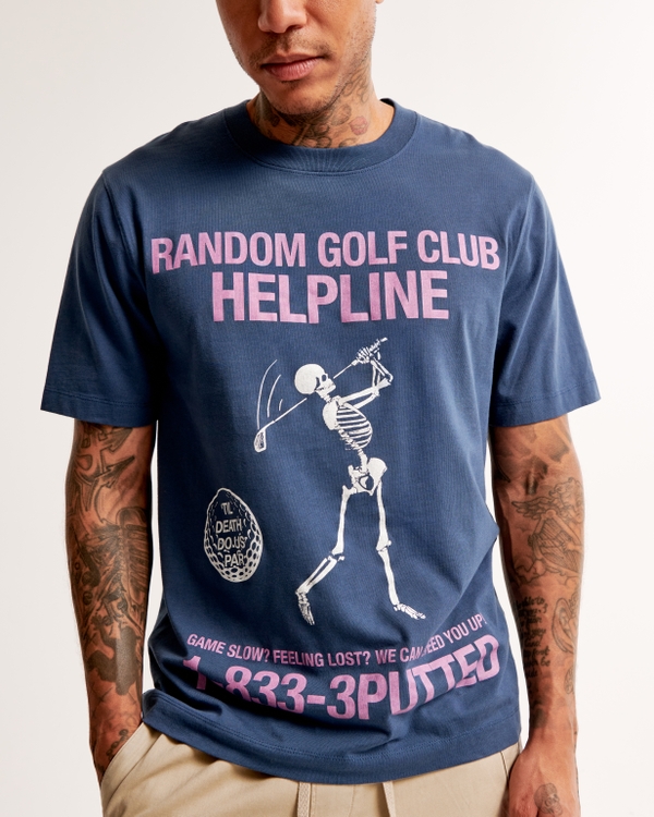 Random Golf Club Classic Polished Graphic Tee, Navy Blue