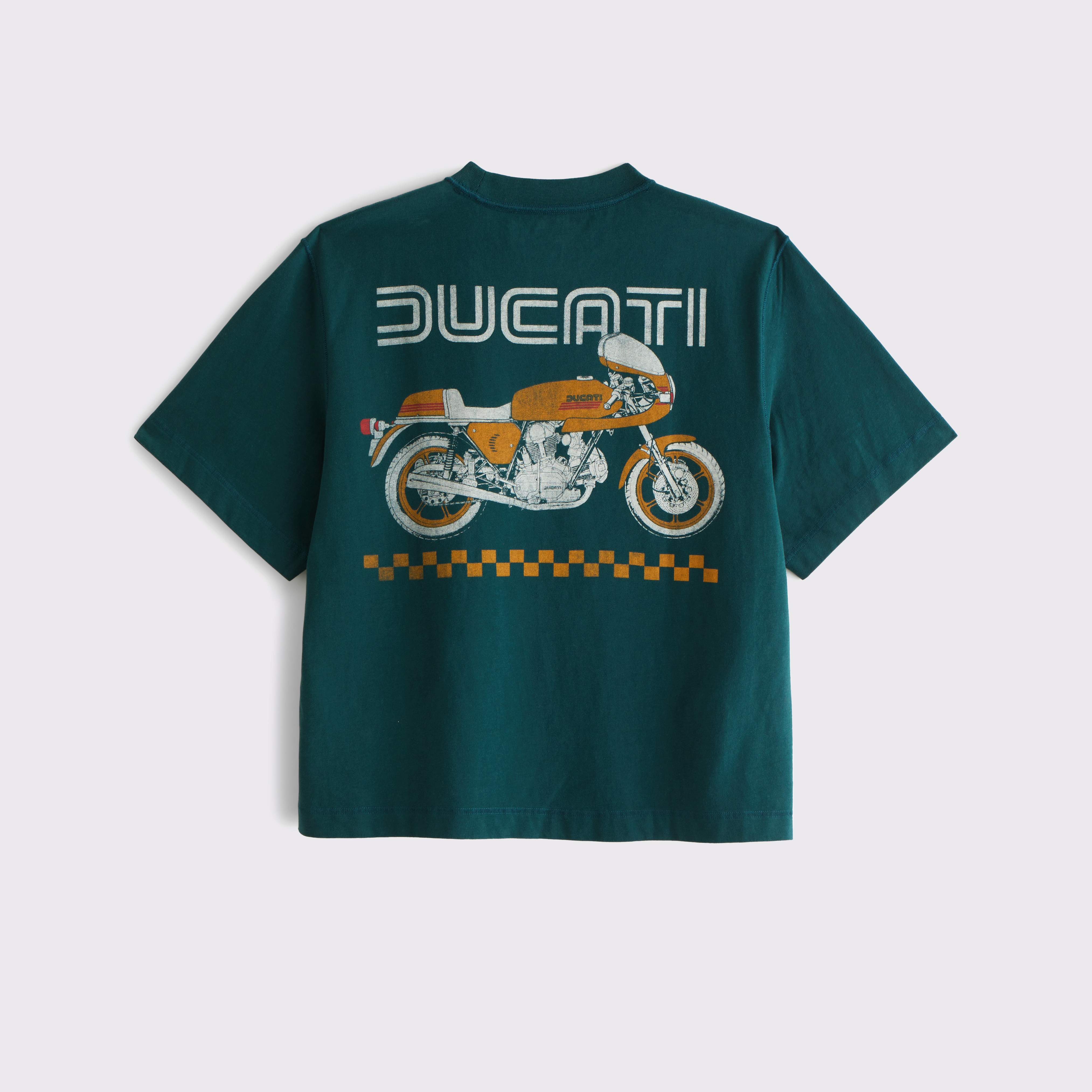 Men's Premium Heavyweight Cropped Ducati Graphic Tee | Men's