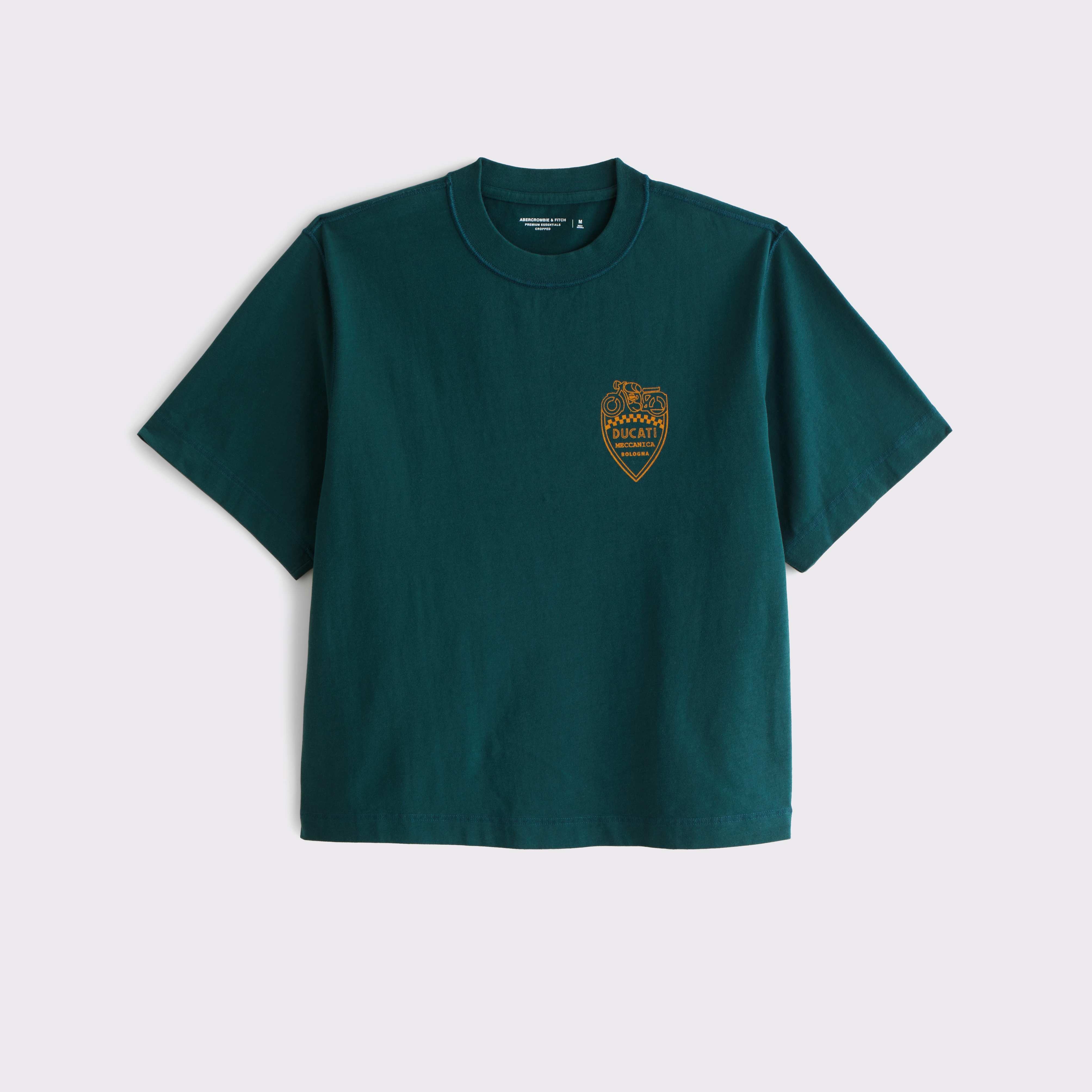 Men's Premium Heavyweight Cropped Ducati Graphic Tee | Men's
