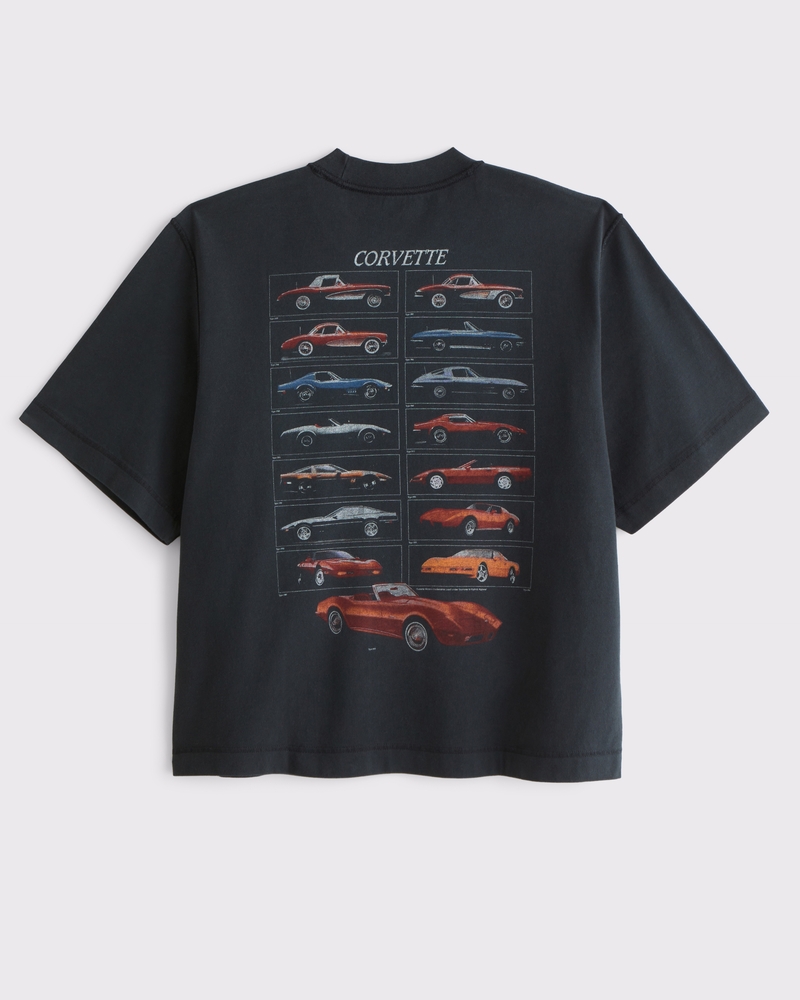 Premium Heavyweight Cropped Corvette Graphic Tee