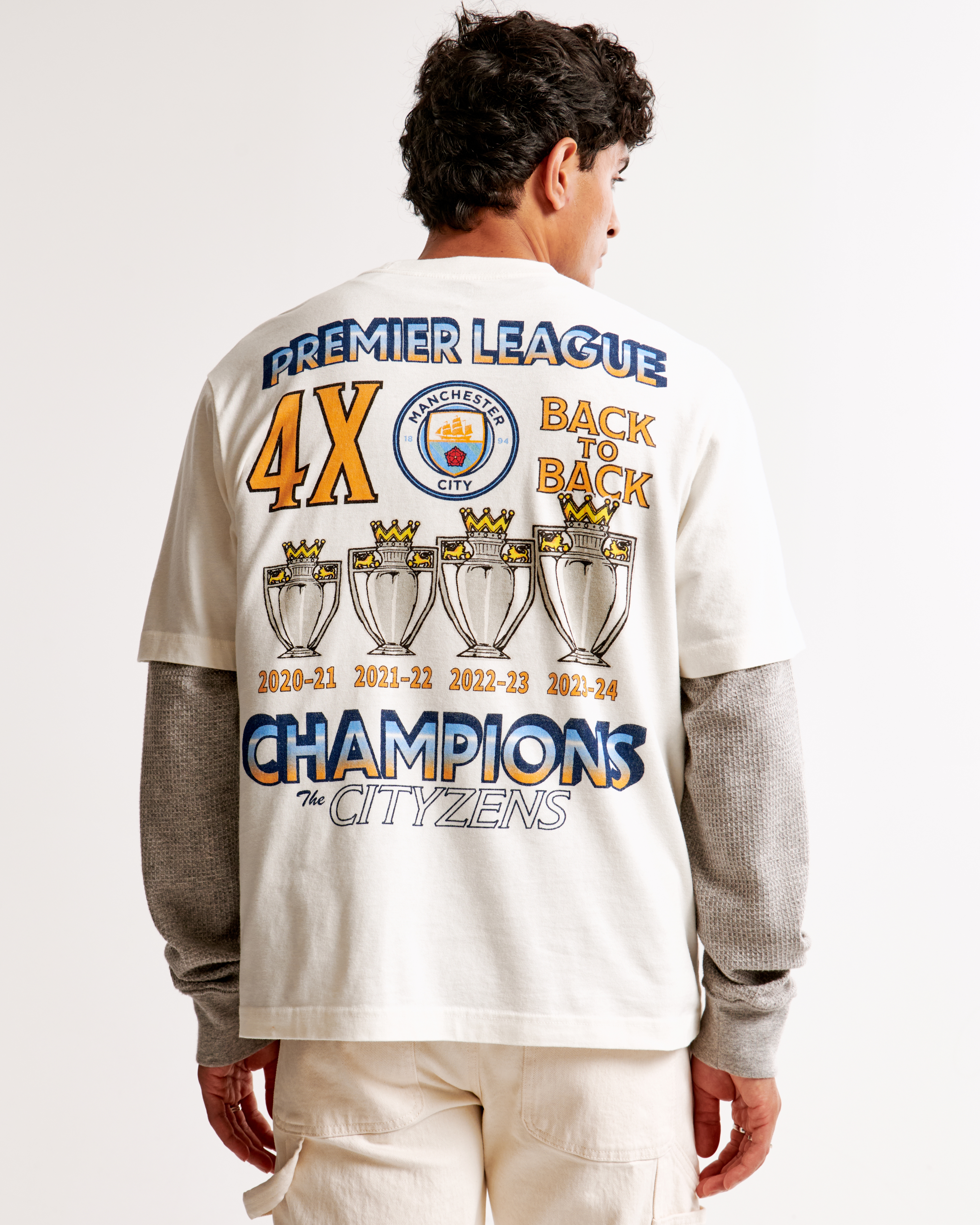 Men's Manchester City FC Vintage-Inspired Graphic Tee