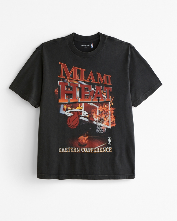 Miami Heat Graphic Tee, Black view 1