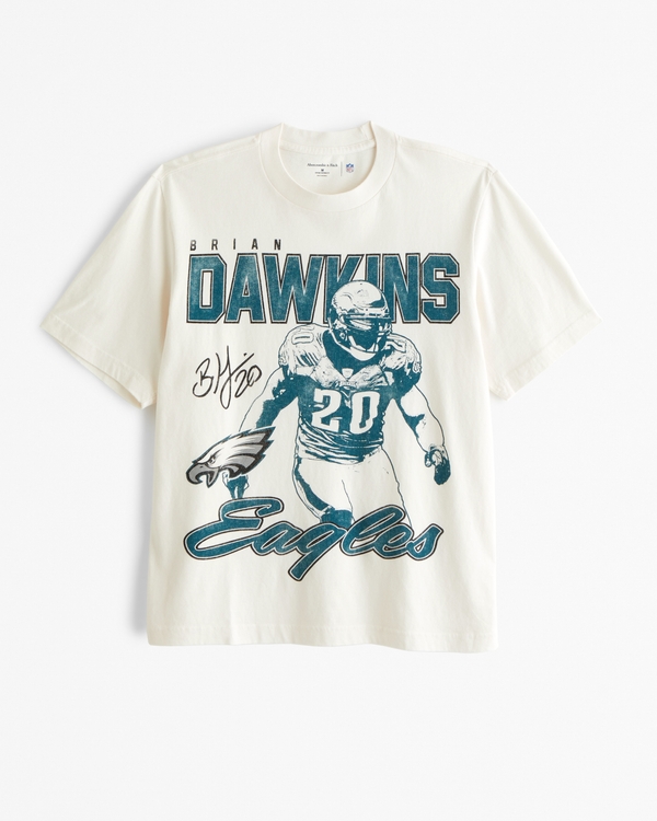 Brian Dawkins Vintage-Inspired Graphic Tee, Cream