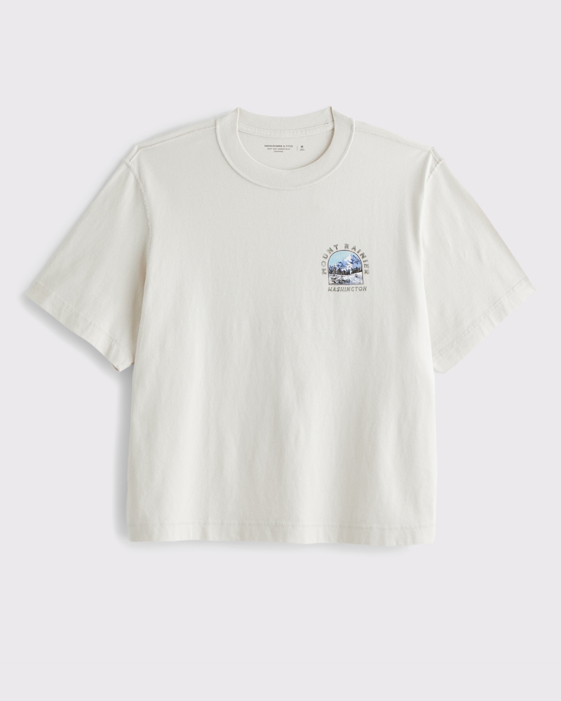 Cropped Mount Rainier Graphic Tee