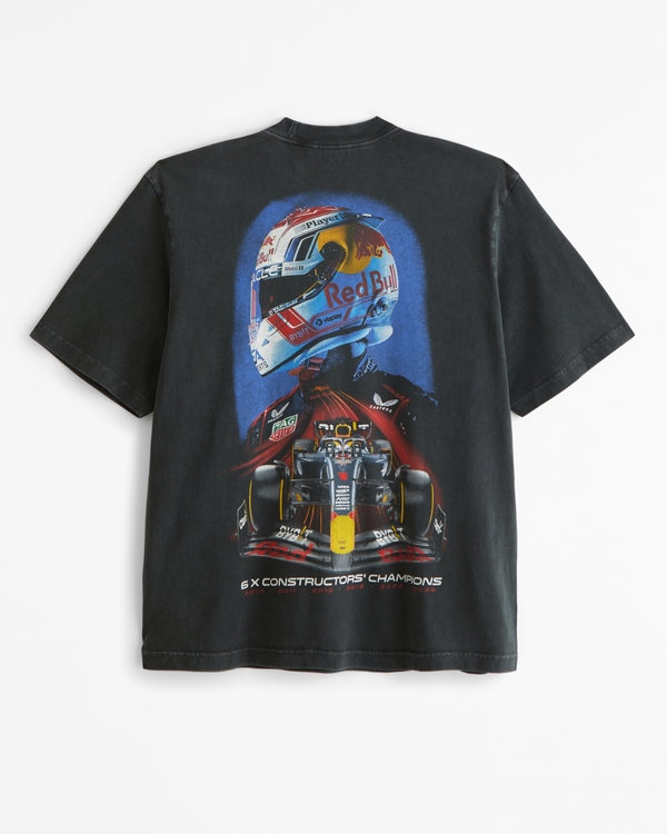 Oracle Red Bull Racing Vintage-Inspired Graphic Tee, Black