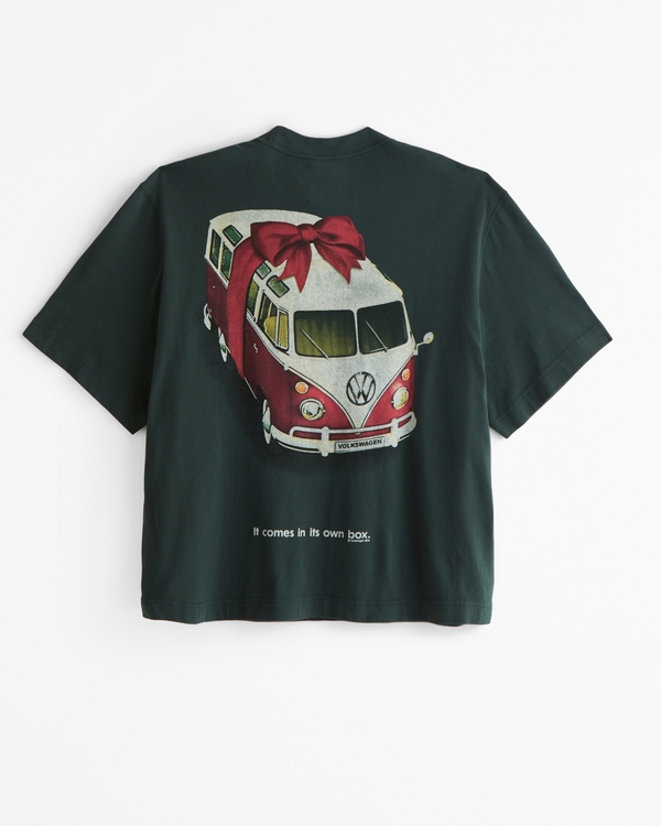 Cropped Volkswagen Graphic Tee, Deep Green