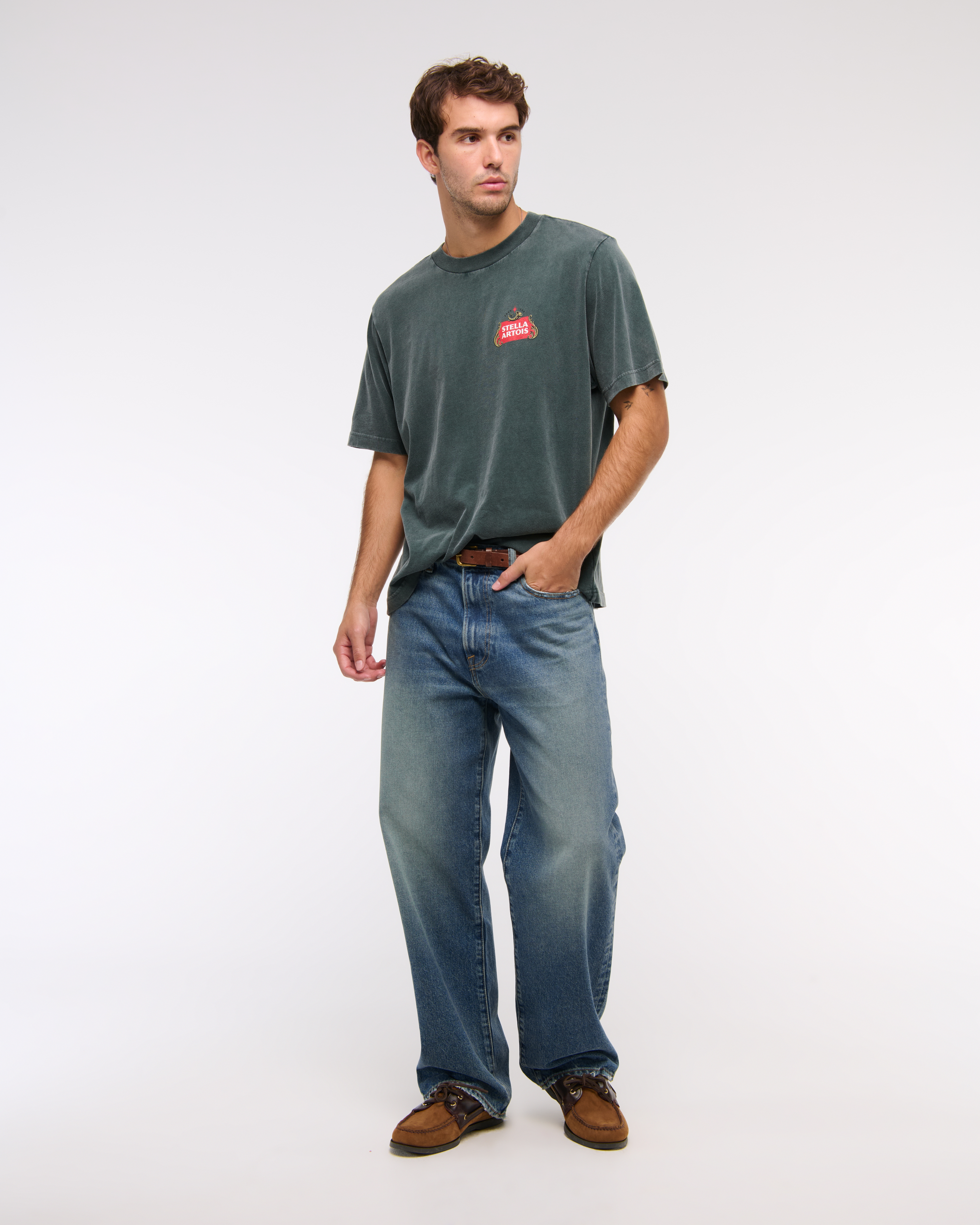 ★Abercrombie & Fitch★ Stella Artois ヴィンテージ風 Tシャツ KIC_123-5028-00357-100_model3.