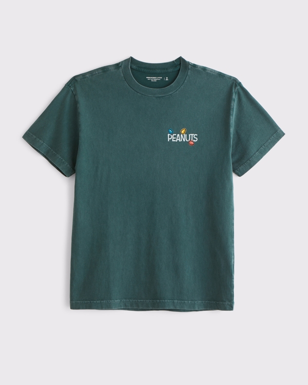 Peanuts Graphic Tee, Deep Green view 2
