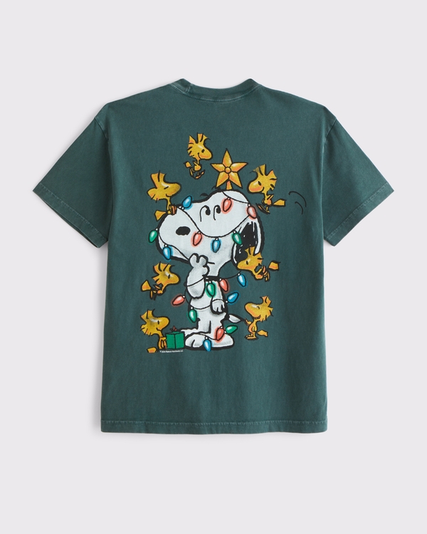 Peanuts Graphic Tee, Deep Green