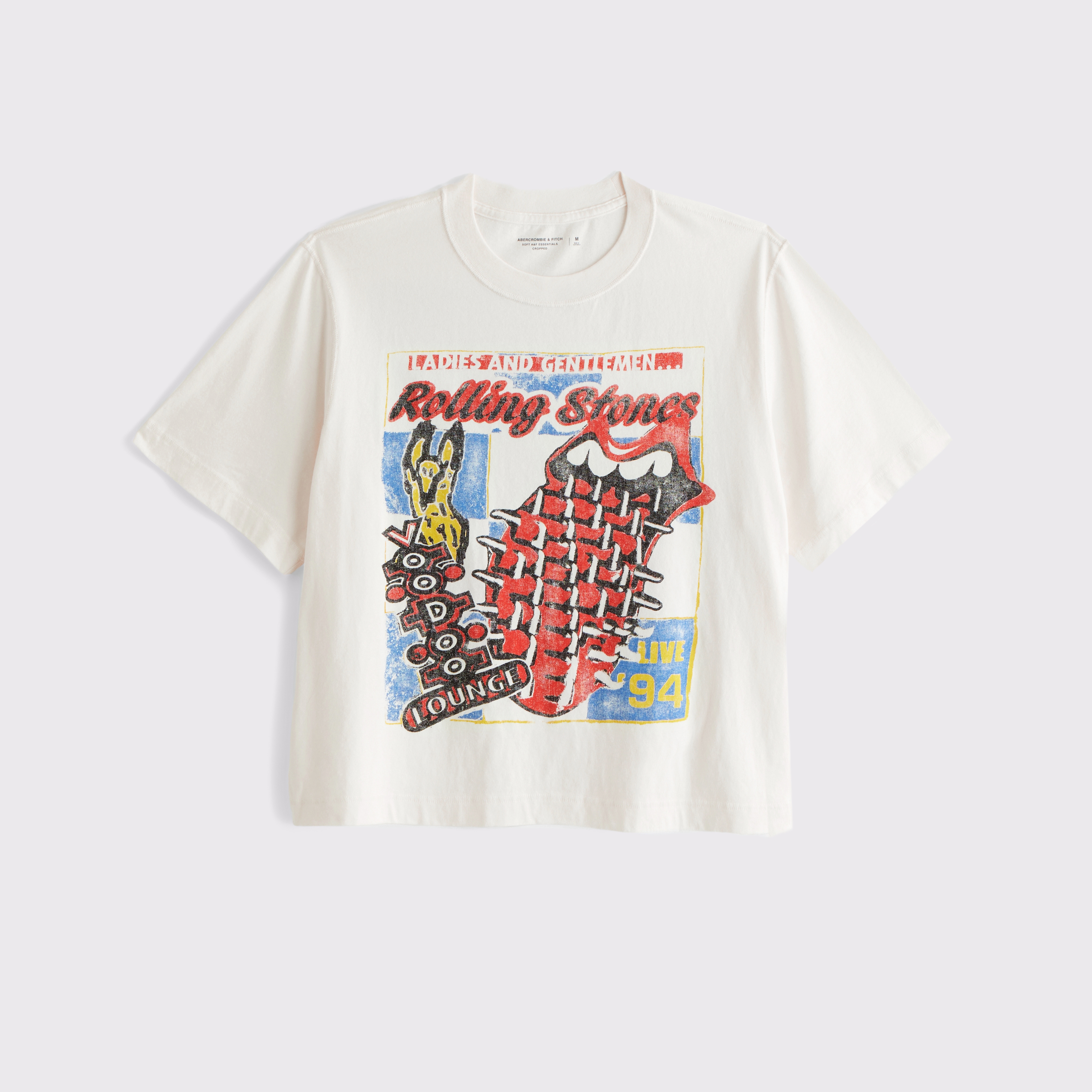 Men s Cropped Rolling Stones Graphic Tee Men s Up To 40 Off Select Styles Abercrombie