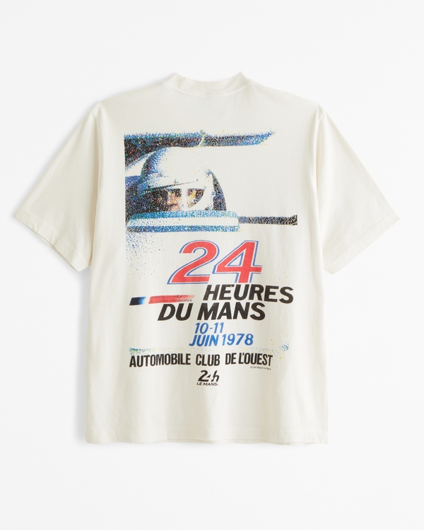 24 Hours of Le Mans Vintage-Inspired Graphic Tee, Feather Gray