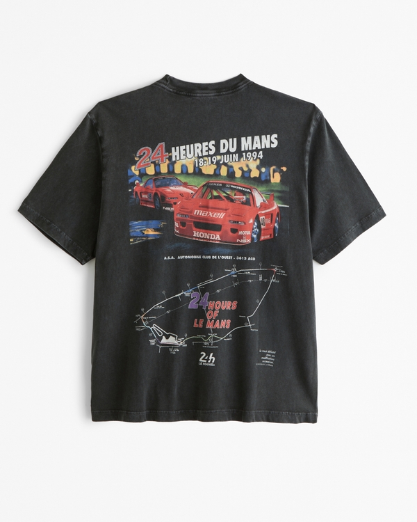 24 Hours of Le Mans Vintage-Inspired Graphic Tee, Black