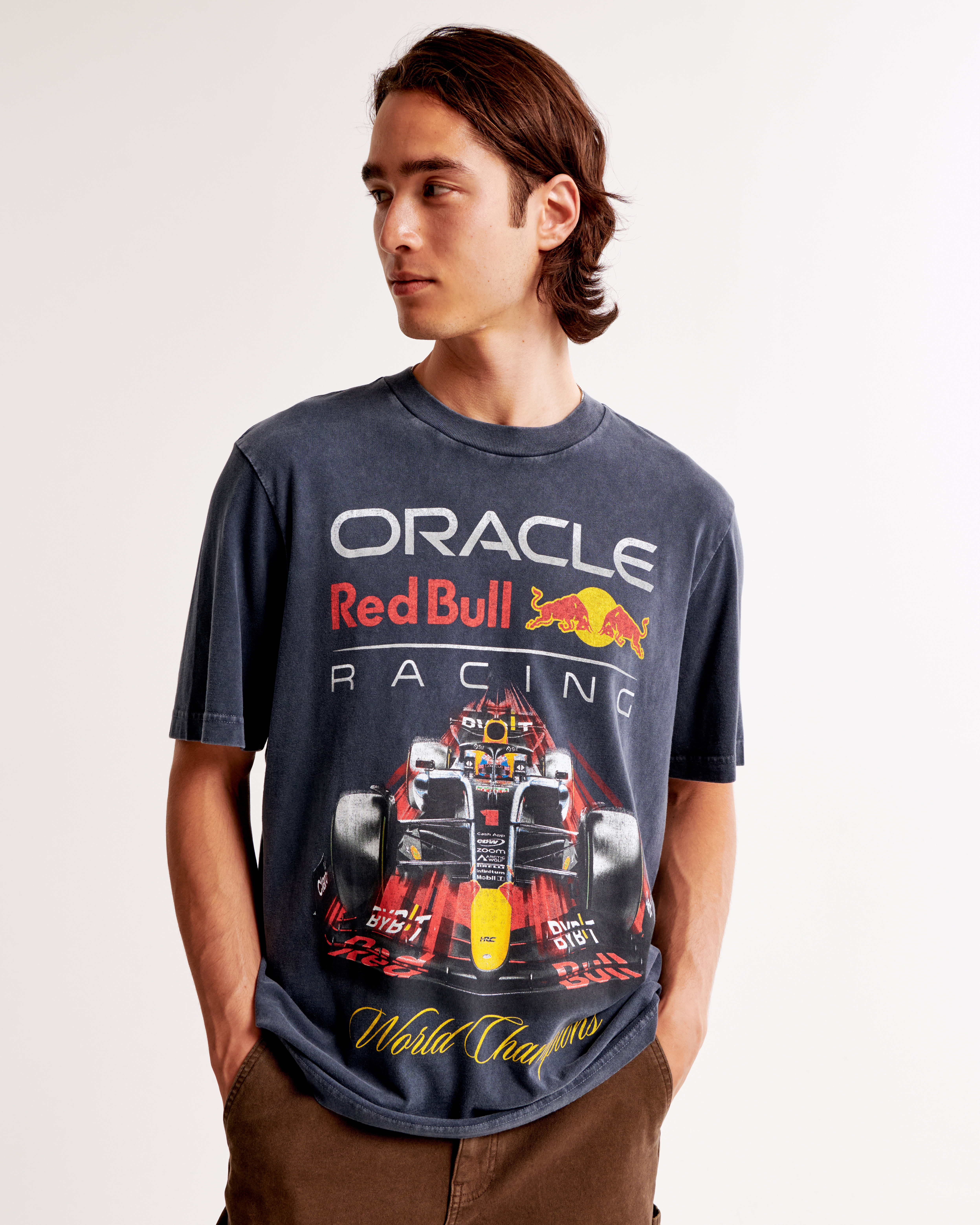 Men's Oracle Red Bull Racing Vintage-Inspired Graphic Tee