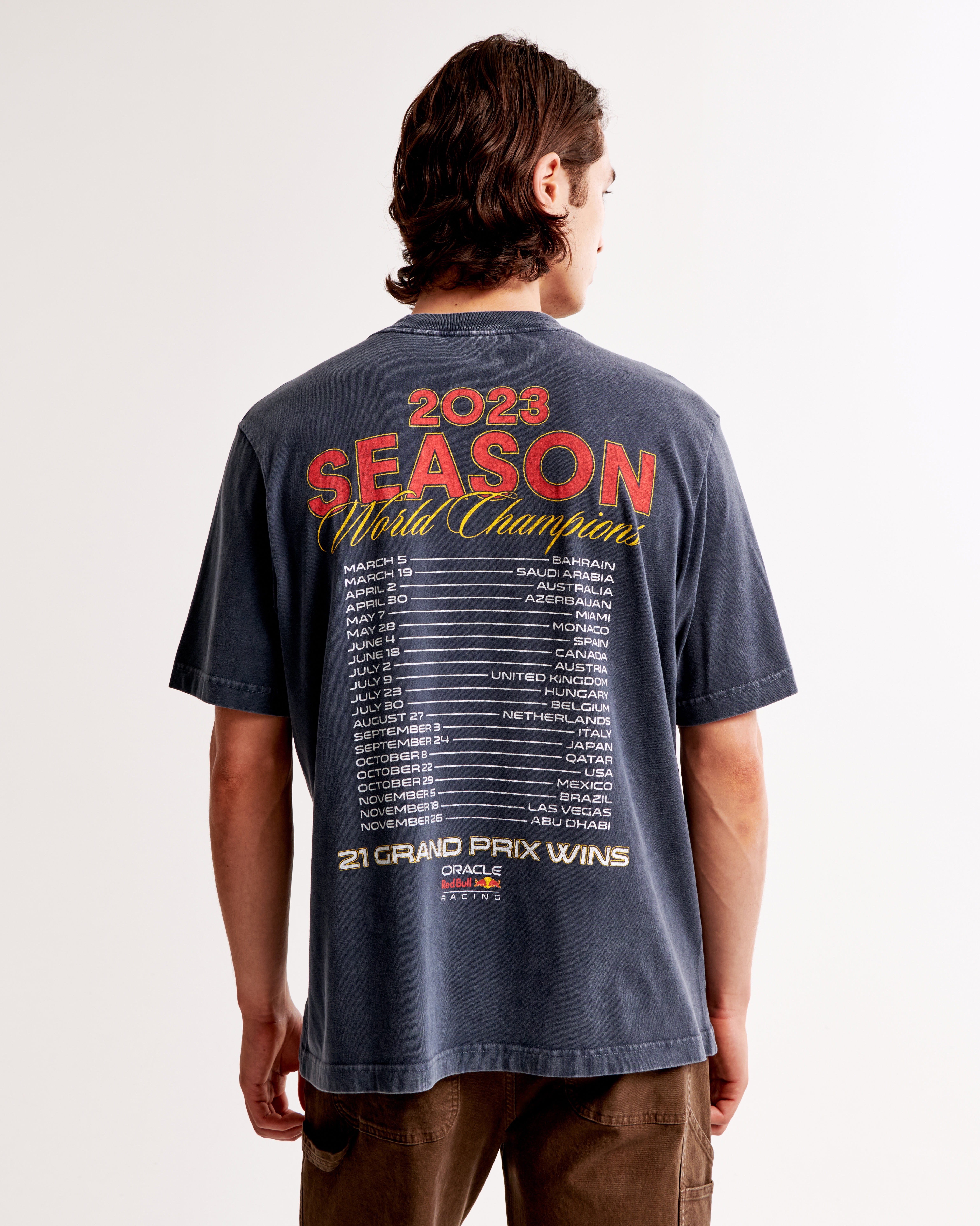 Men's Oracle Red Bull Racing Vintage-Inspired Graphic Tee
