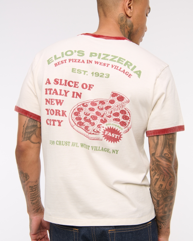 Pizzeria Shrunken Graphic Tee