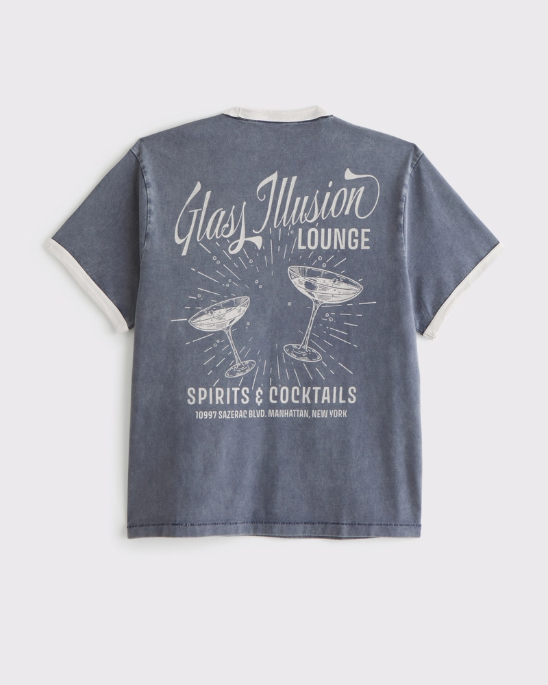 Cocktail Lounge Shrunken Graphic Tee