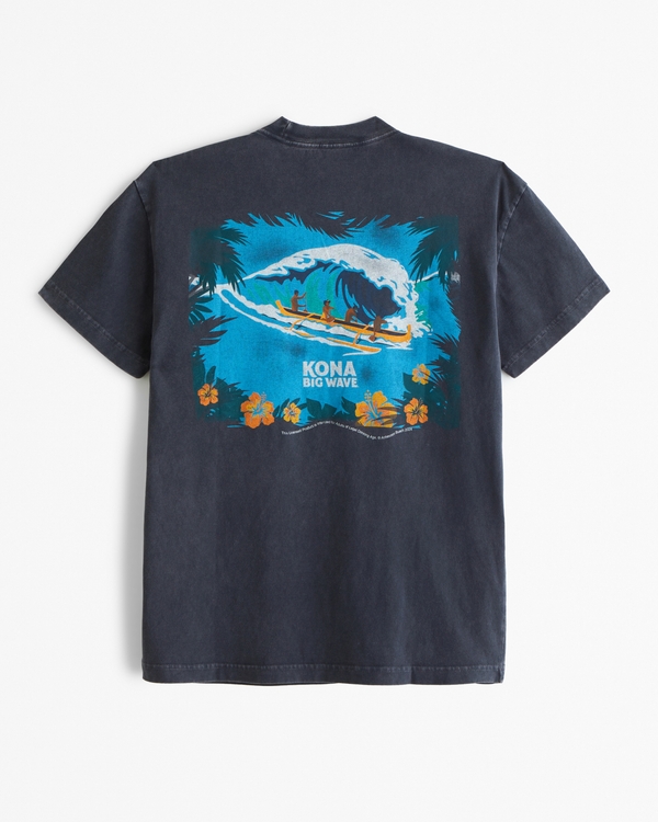 Kona Big Wave Graphic Tee, Deep Navy