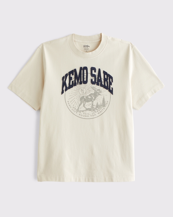 Kemo Sabe Graphic Premium Heavyweight 2.0 Tee, Warm Beige view 1