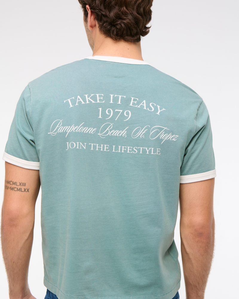 Sporty Shrunken Graphic Tee
