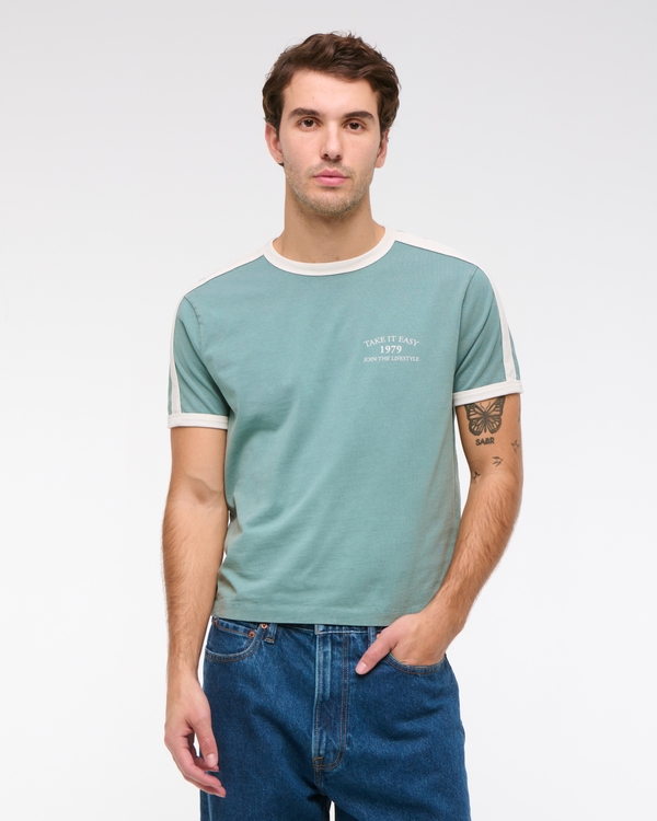 Men's Sporty Shrunken Graphic Tee | Men's Clearance | Abercrombie.com